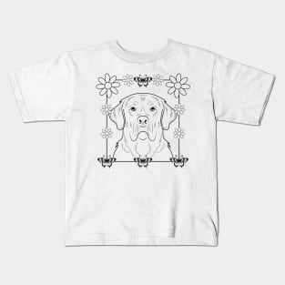 Old Dog And Flower Kids T-Shirt